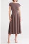 Pleated Waist Knit A-Line Dress