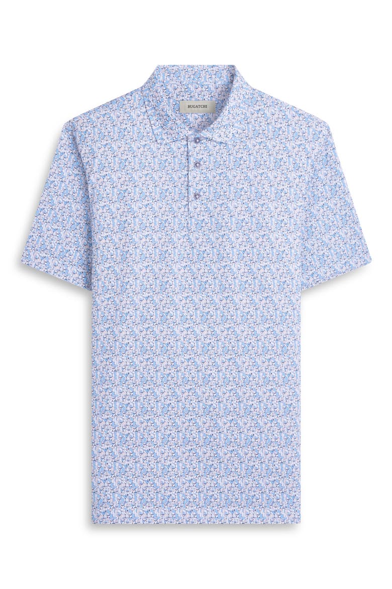Victor OoohCotton® Barware Print Polo, Alternate, color, AIR BLUE