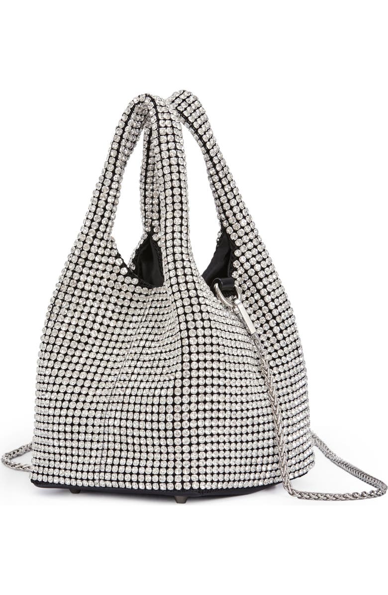 LADY COUTURE Boho Chic Slouchy Shoulder Handbag, Main, color, Silver