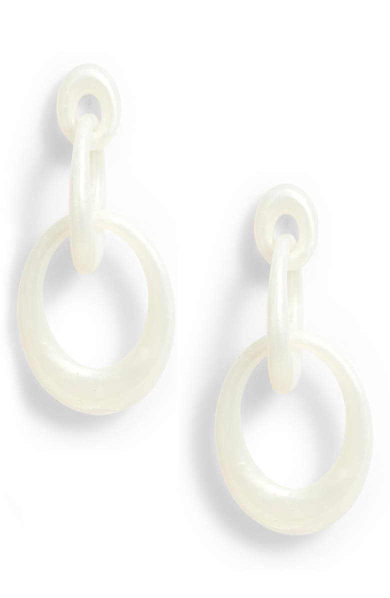 Lele Sadoughi Interlocking Hoop Drop Earrings, Main, color,