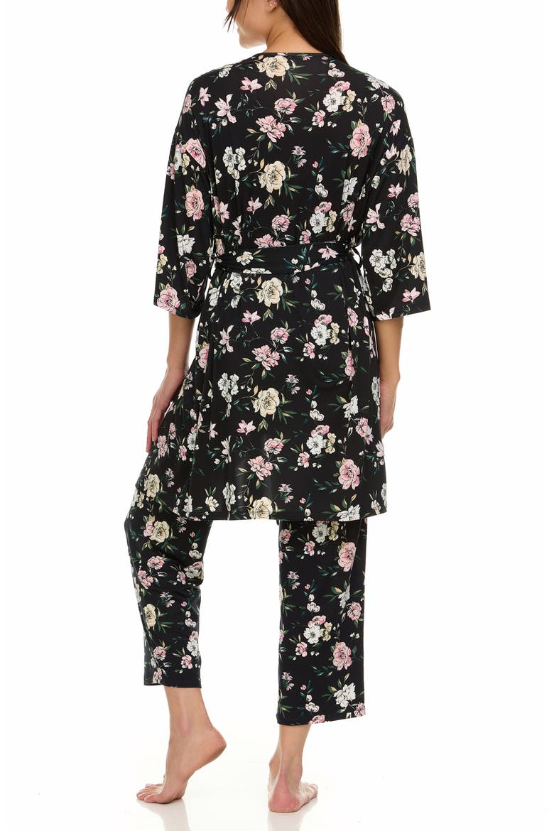 Madison 3-Piece Travel Pajamas, Alternate, color, BLACK