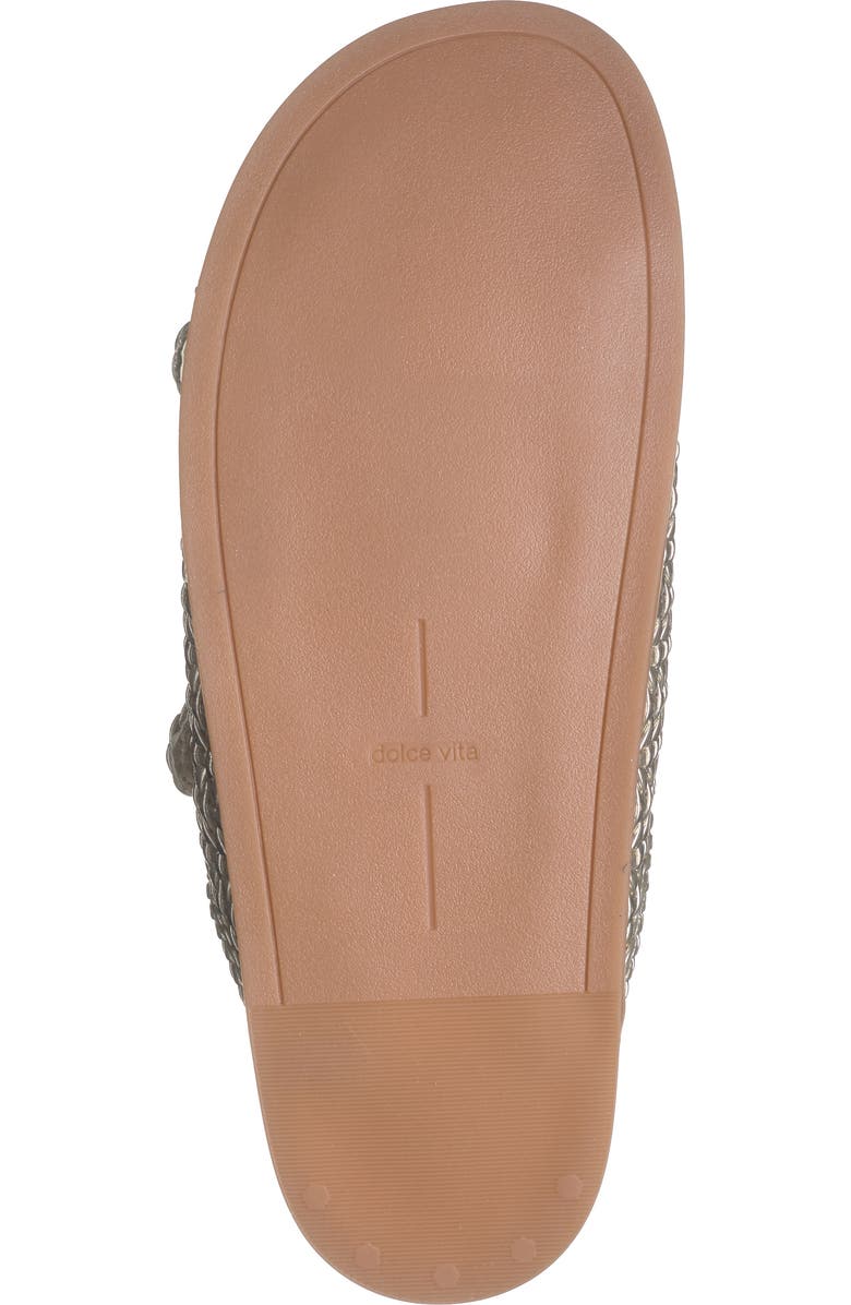 Dolce Vita Sensa Woven Double Strap Slide Sandal, Alternate, color, Platinum Stella