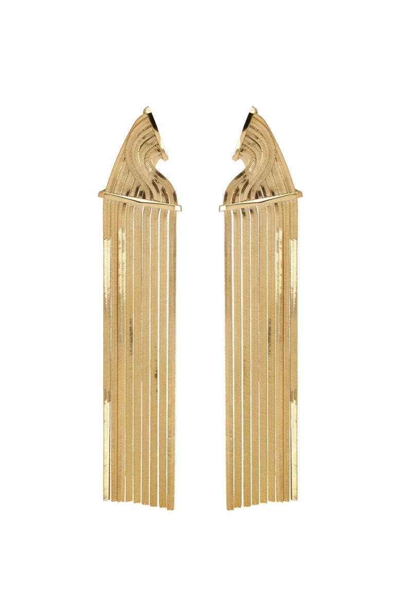 Lanvin Chain Earrings, Main, color, Gold