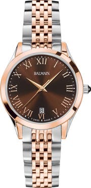 BALMAIN WATCHES Classic R Two-Tone Bracelet Watch, 34mm