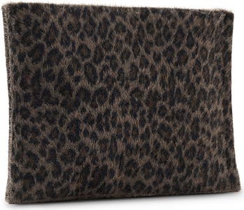 Izzy Leopard Faux Fur Clutch