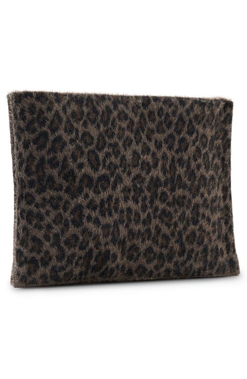 Allsaints Izzy Leopard Faux Fur Clutch