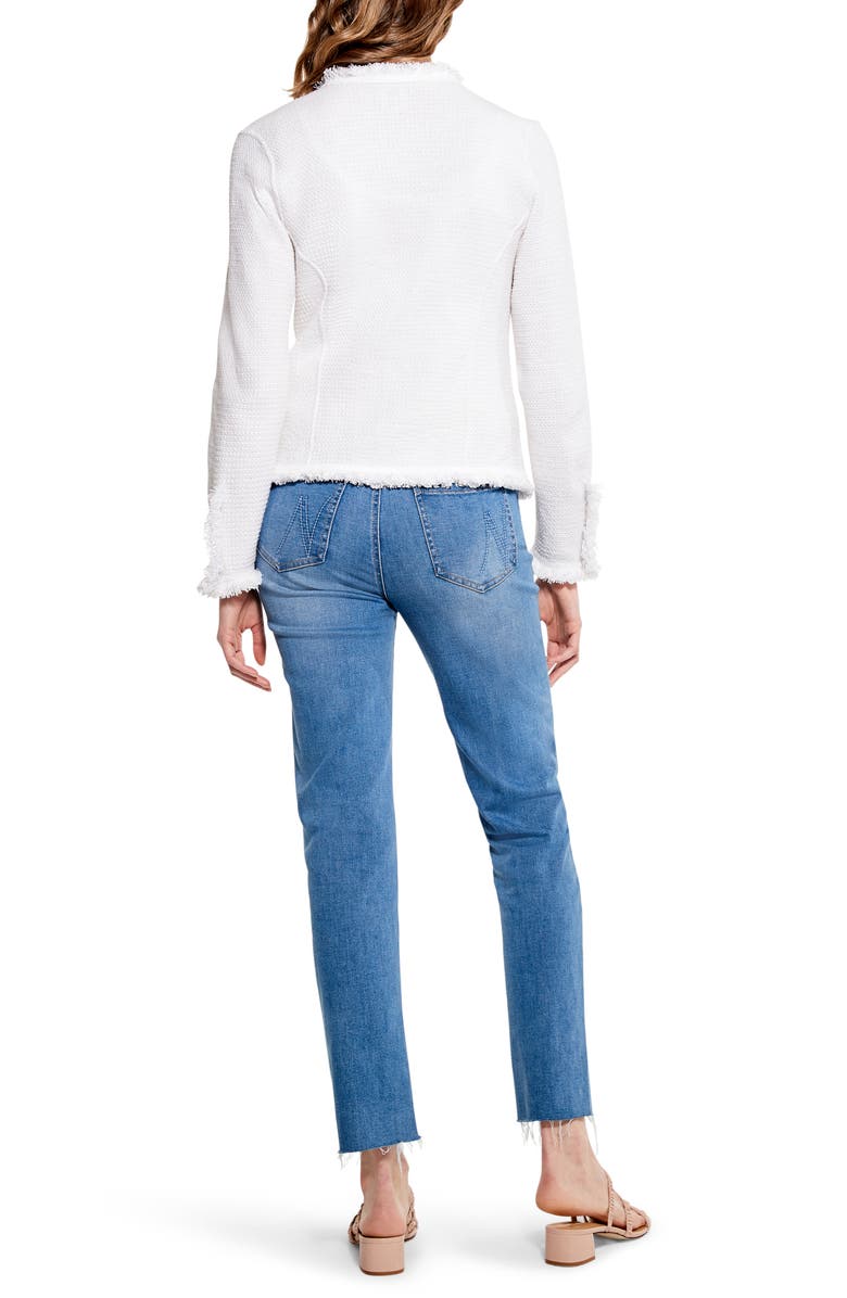 NIC+ZOE Fringe Mix Jacket, Alternate, color, Paper White