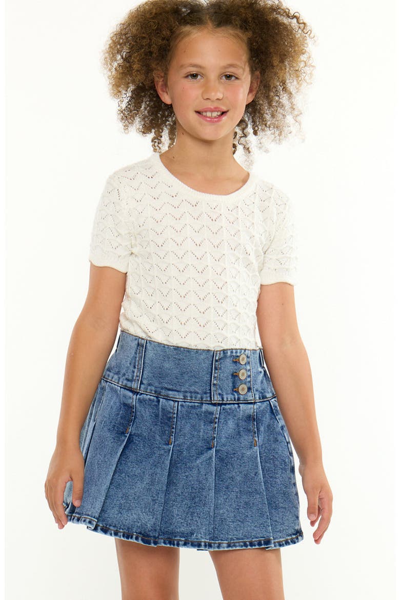 Kelly Pleated Skort, Alternate, color, Dark Wash