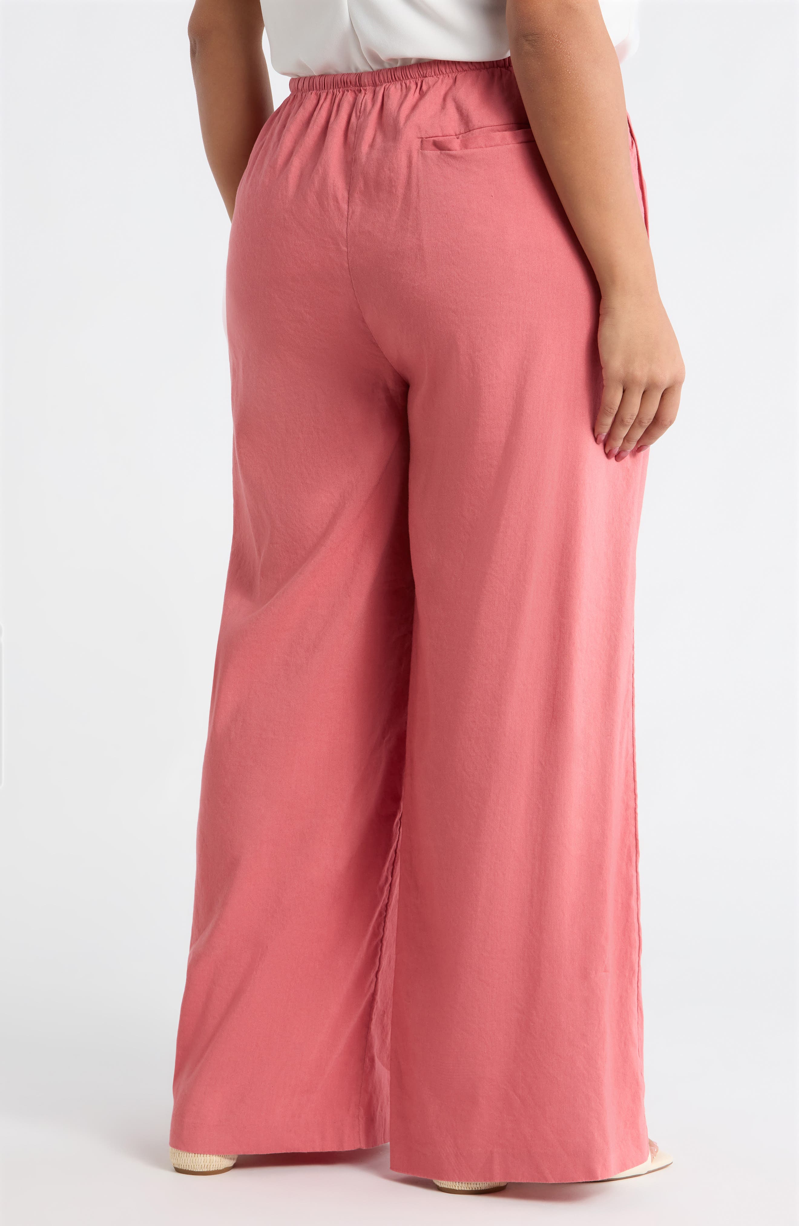 Wide Leg Linen Blend Pants - image 2