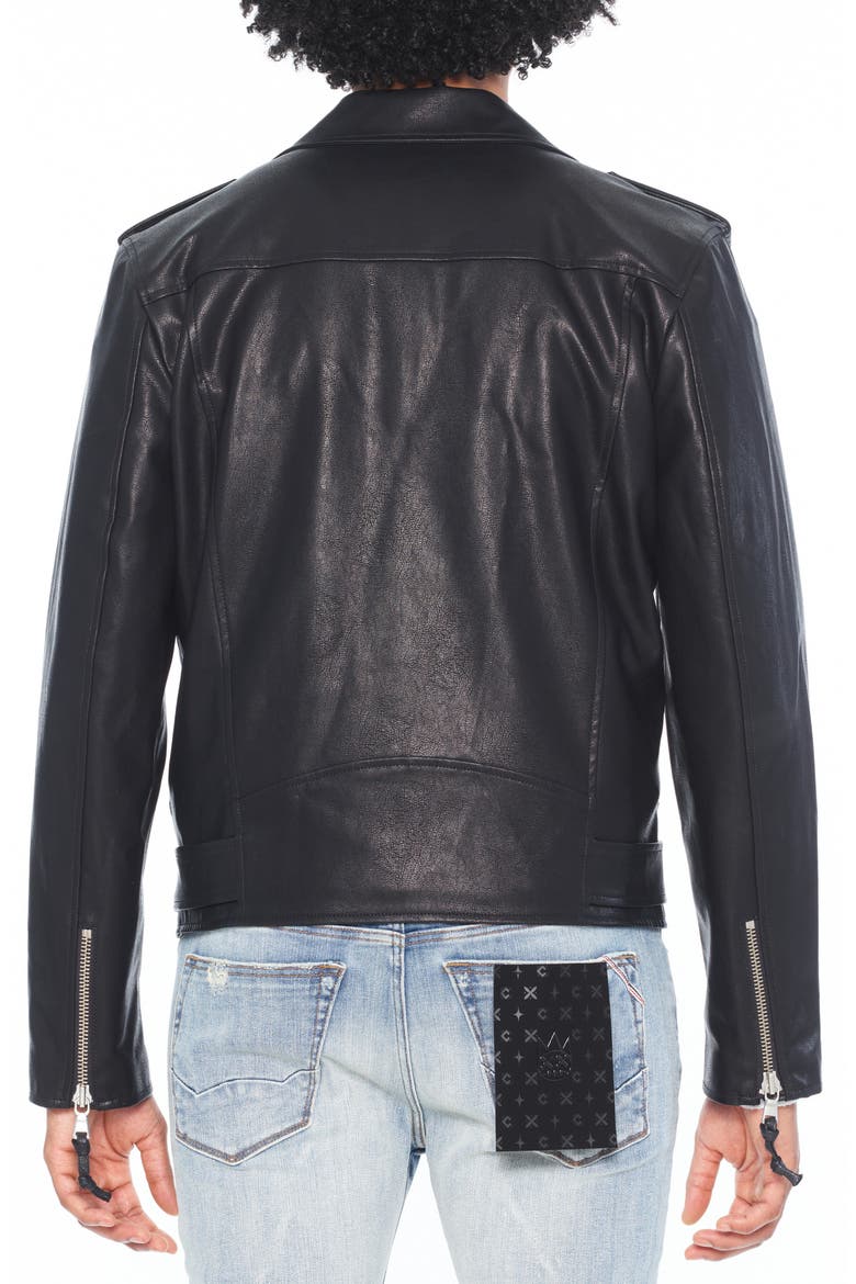 Faux Leather Moto Jacket, Alternate, color, VEGAN LEATHER