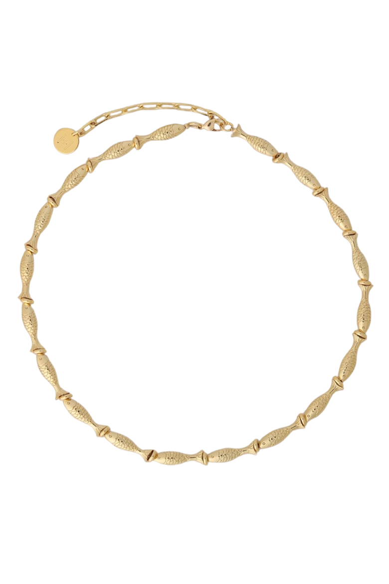 Catch of the Day Necklace, Main, color, Gold
