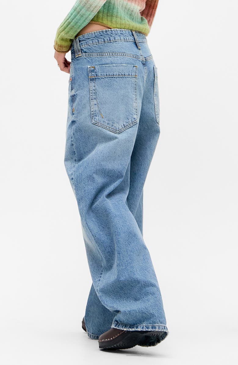 BDG Urban Outfitters Jaya Crossover Waist Baggy Wide Leg Jeans, Alternate, color, Light Vintage