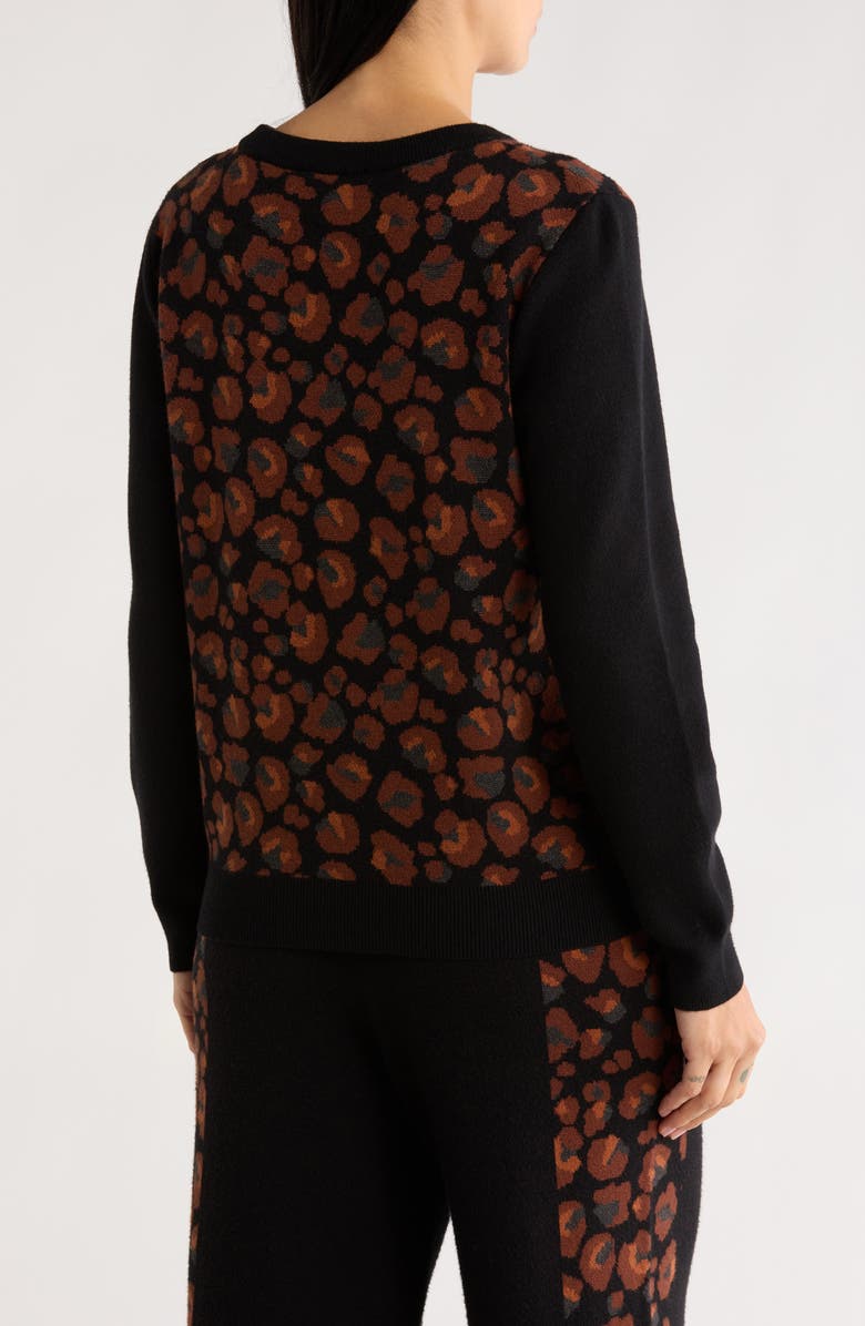 Joseph A Stella Leo Crewneck Sweater, Alternate, color, Stella Leo Black