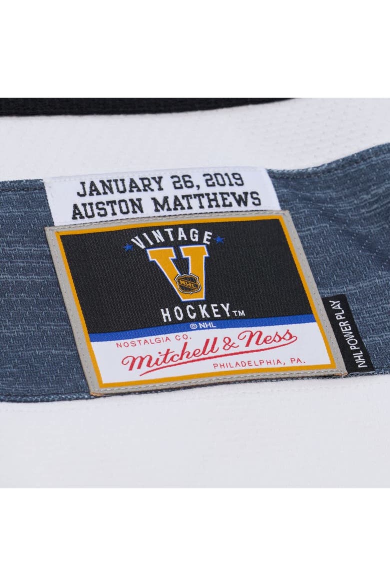Men's Mitchell & Ness Auston Matthews White 2019 All-Star Game Power Play Jersey, Alternate, color, White