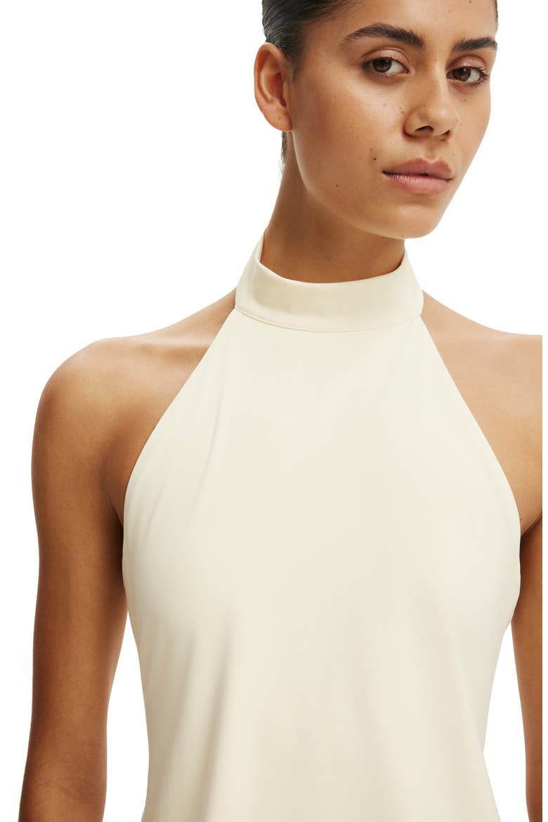 Women's Hold Me Halter Twist Back, Alternate, color, Vanilla Glow