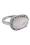 Sterling Silver Diamond & Moonstone Ring