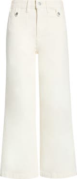 PAIGE Anessa High Waist Ankle Wide Leg Jeans