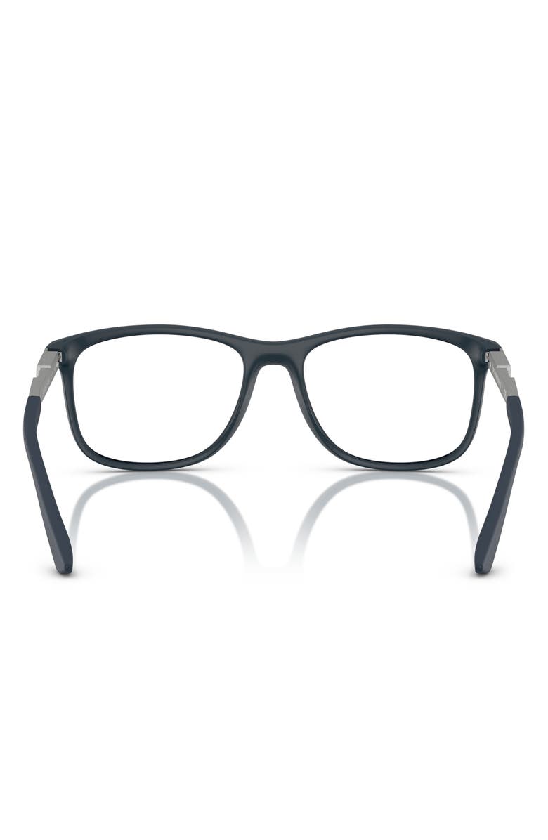Emporio Armani 53mm Pillow Optical Glasses, Alternate, color, Matte Dark Blue / Demo Lens