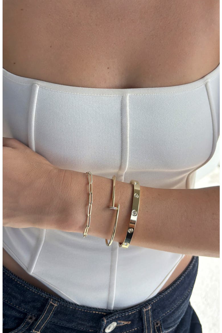 Set of 3 Bracelets, Alternate, color, GOLD