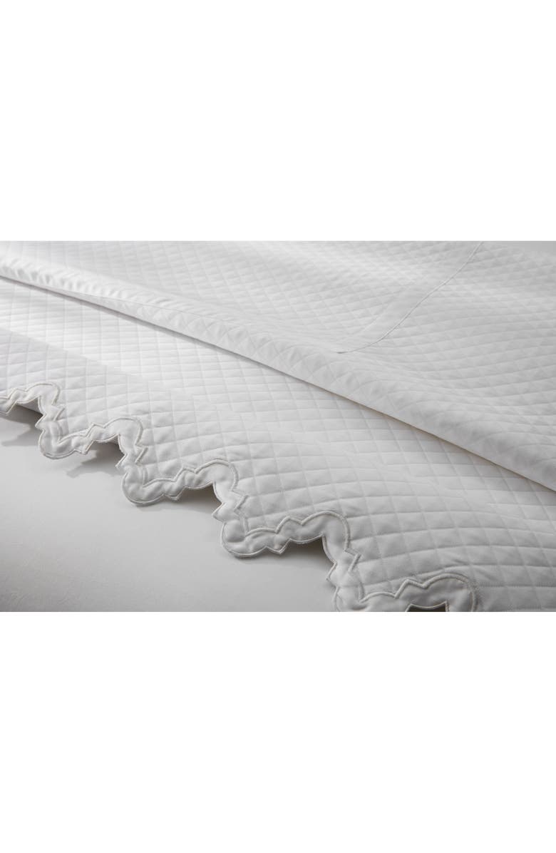 Matouk Aziza Matelassé Coverlet, Alternate, color, Bone