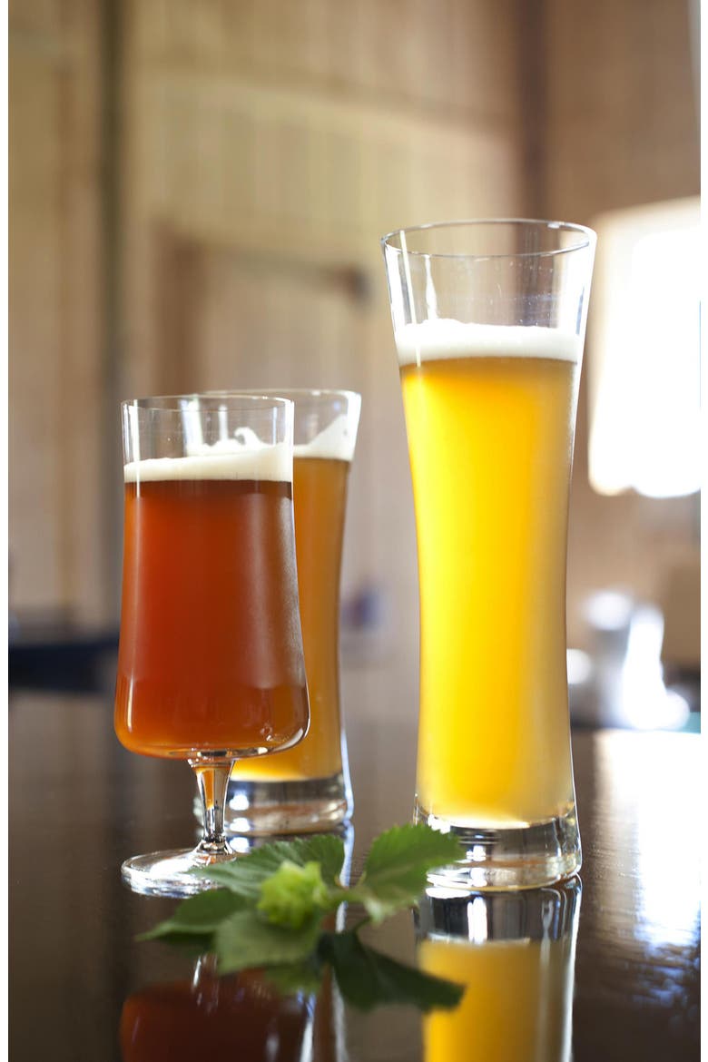 Beer Basic Set of 6 Pilsner Beer Glasses, Alternate, color, CLEAR