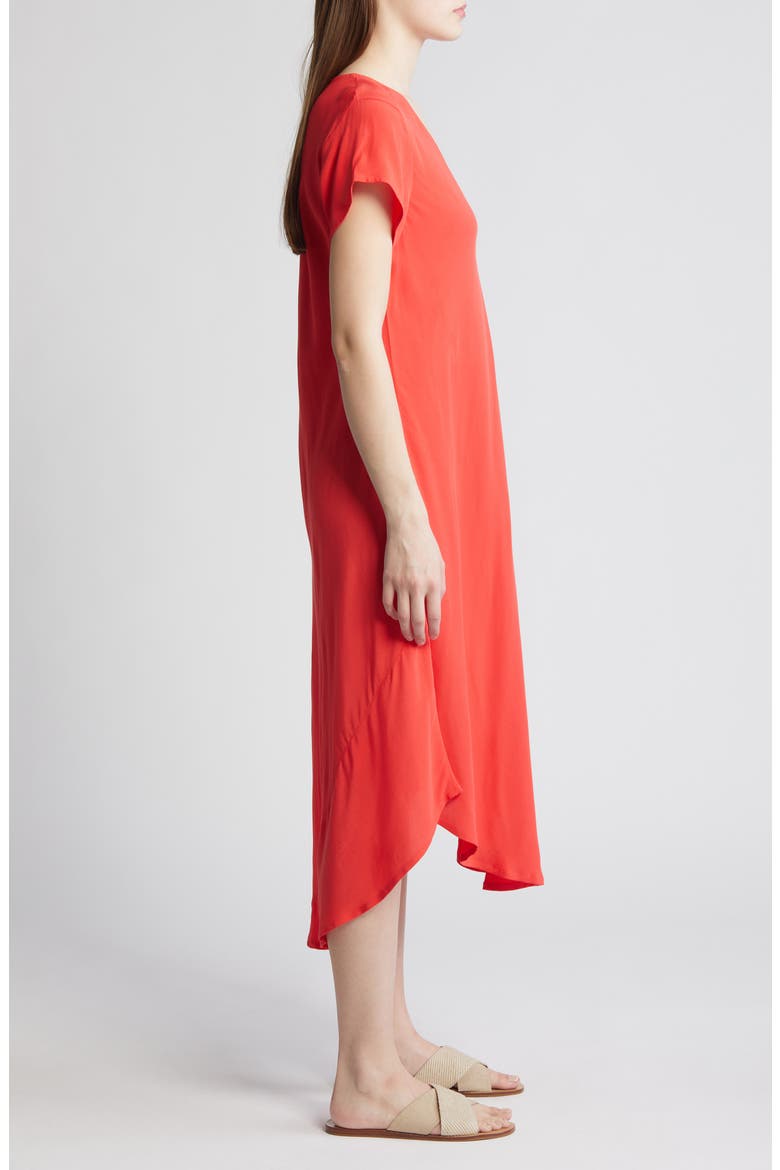 Nebili V-Neck Shift Dress, Alternate, color, HIBISCUS