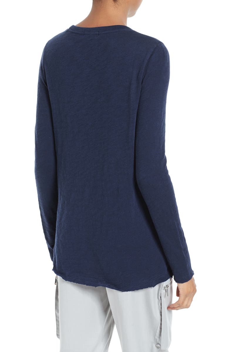 ATM Anthony Thomas Melillo Destroyed Wash Tee, Alternate, color, Midnight