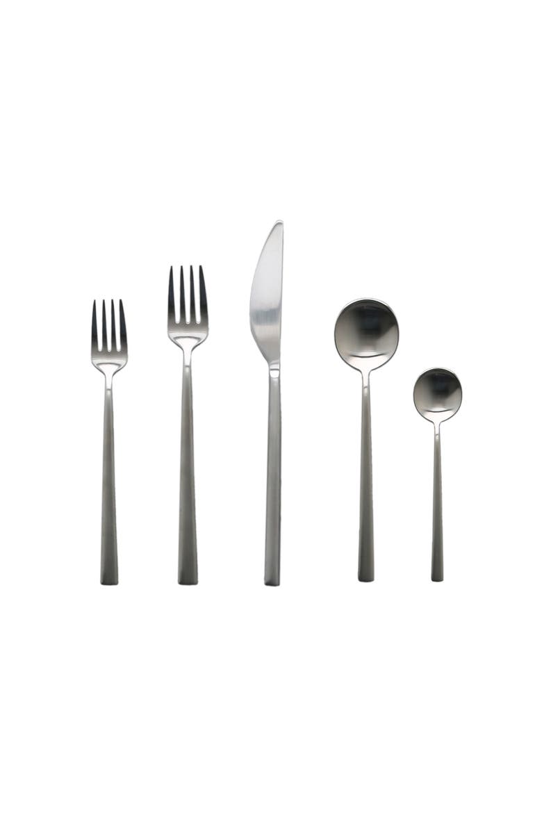 Mepra Movida Ice Flatware Set - 5 Pieces, Main, color, Ice Silver