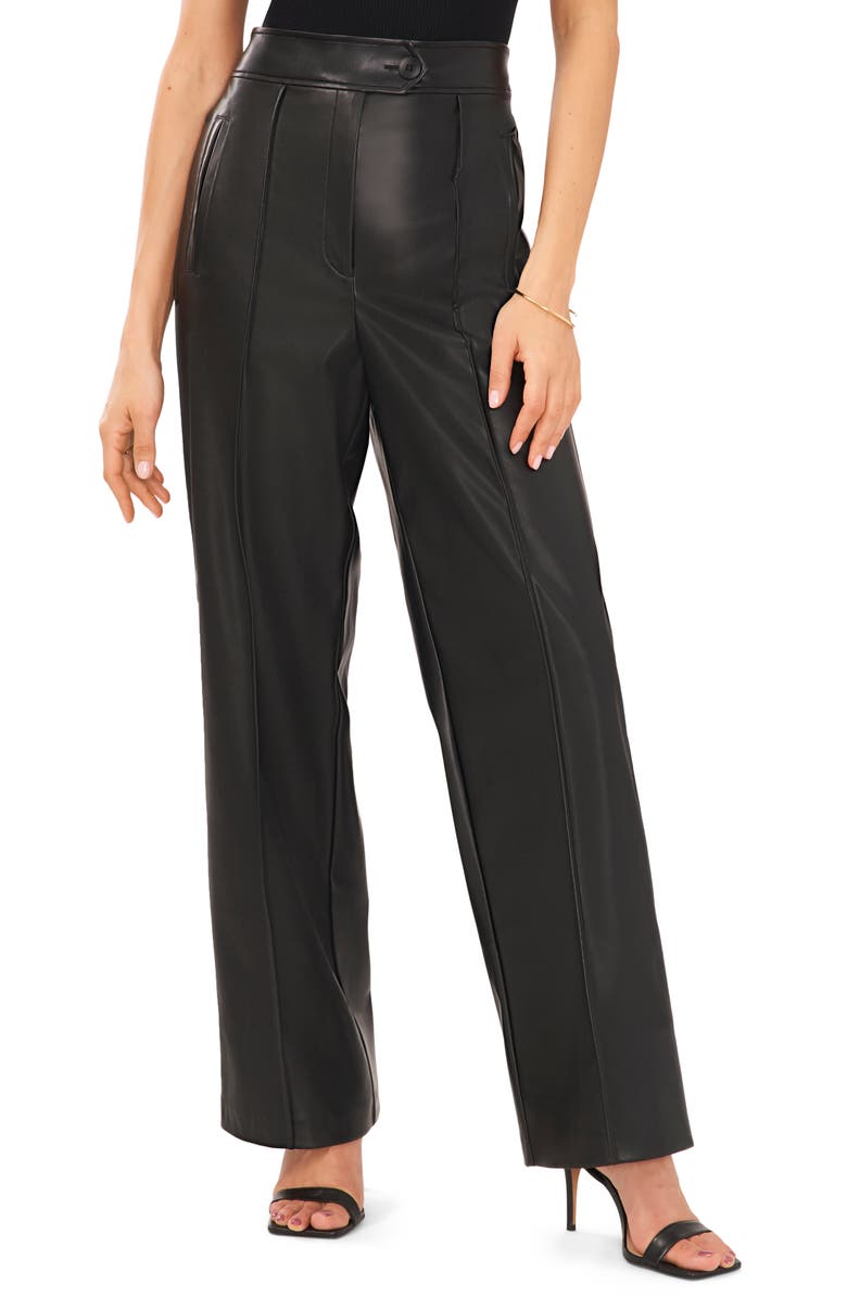 Halogen<sup>®</sup> Faux Leather Pants, Main, color, Rich Black 060