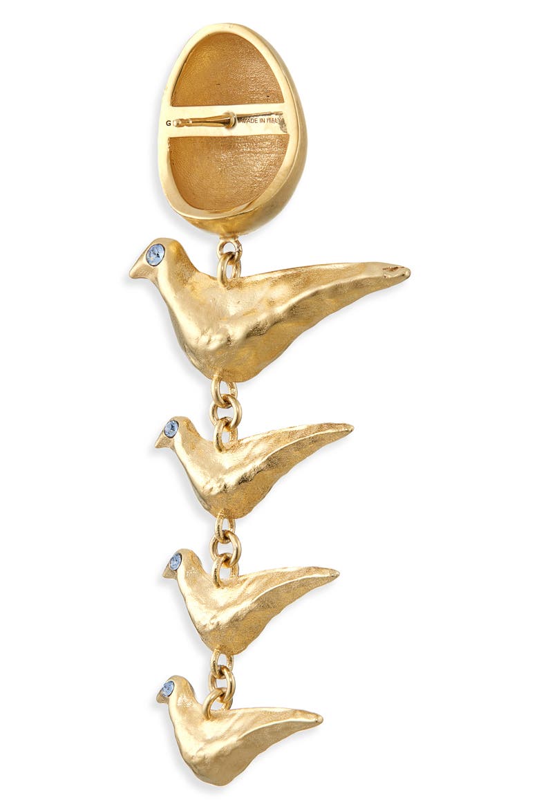 Lucky Charms Golden Bird Drop Earrings, Alternate, color, GOLDEN YELLOW