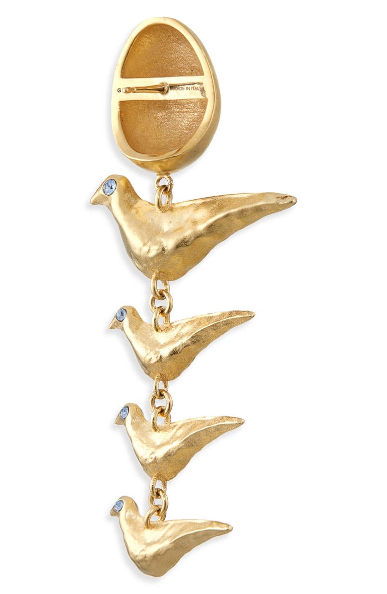 Givenchy Lucky Charms Golden Bird Drop Earrings, Alternate, color, Golden Yellow