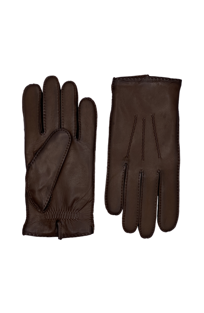 Agnelle Arthur Lambskin Glove Fully Lined in Cashmere, Main, color, Whisky Patine