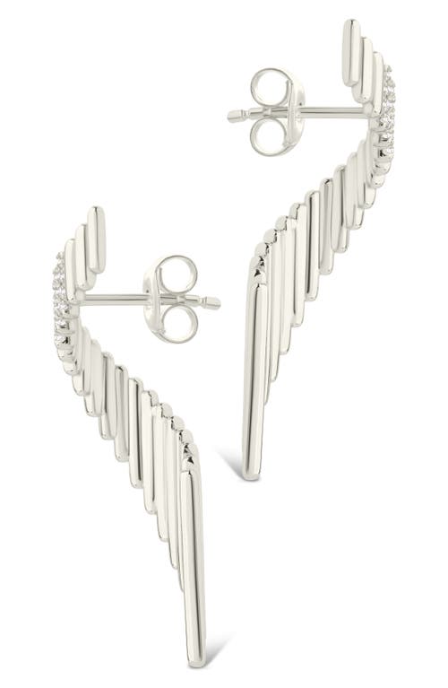 Sterling Forever Andrea Cubic Zirconia Drop Earrings In Metallic