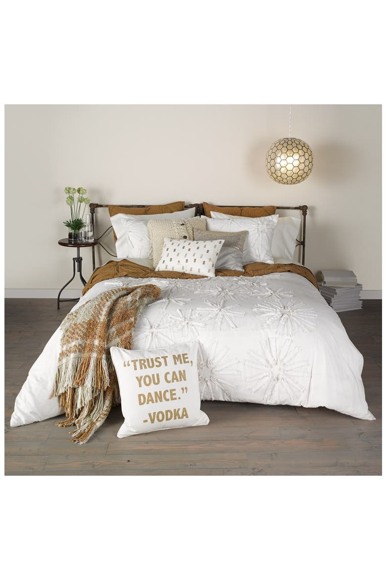 'Trust Me' Accent Pillow, Alternate, color, GOLD ON CREAM