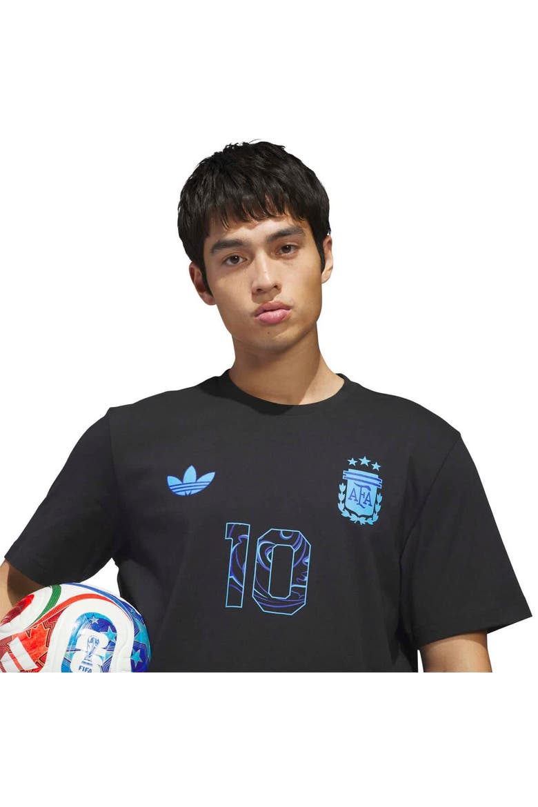 Men's adidas Lionel Messi Black Argentina National Team 2026 Away Jersey Hook Name & Number T-Shirt, Alternate, color, Black