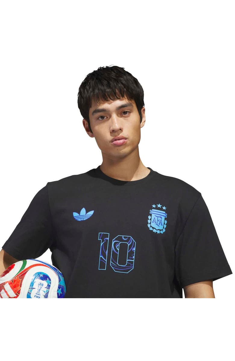 adidas Men's adidas Lionel Messi Black Argentina National Team 2026 Away Jersey Hook Name & Number T-Shirt, Alternate, color, Black