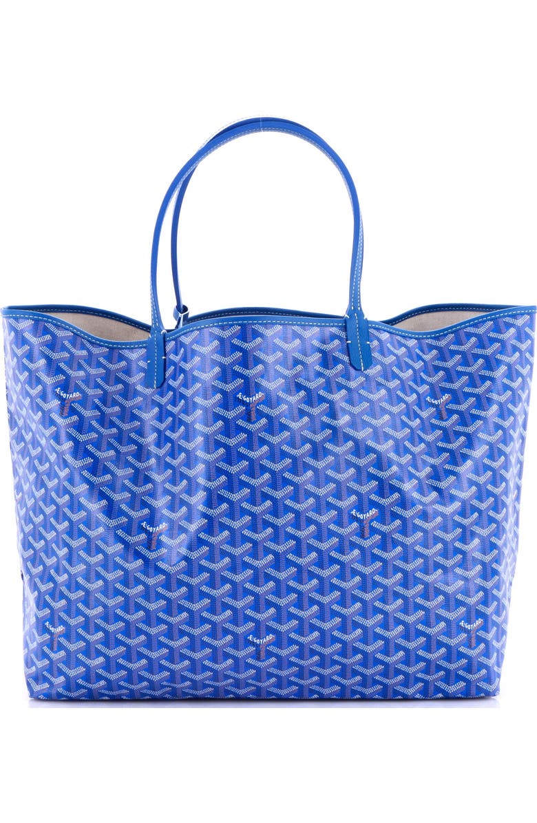 Pre-Owned Goyard Saint Louis Tote Coated Canvas PM, Main, color, Blue