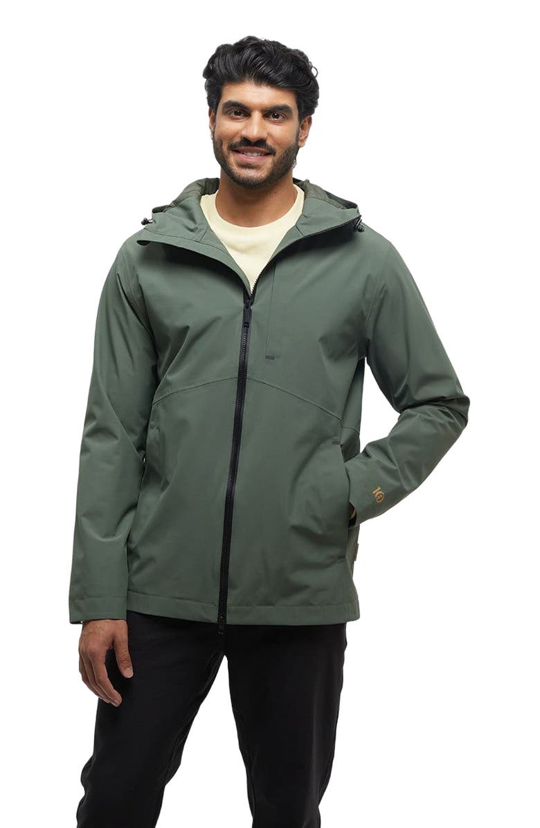 tentree Nimbus Rain Jacket, Main, color, Deep Olive