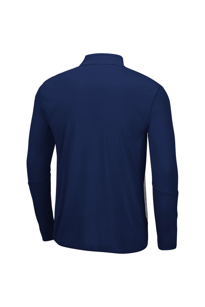 Men's Colosseum Heathered Gray/Navy Auburn Tigers Prospect Quarter-Zip Jacket, Alternate, color, Heather Gray