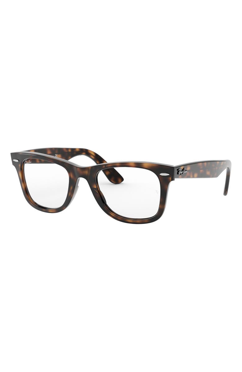 Ray-Ban 50mm Optical Glasses, Alternate, color, Havana