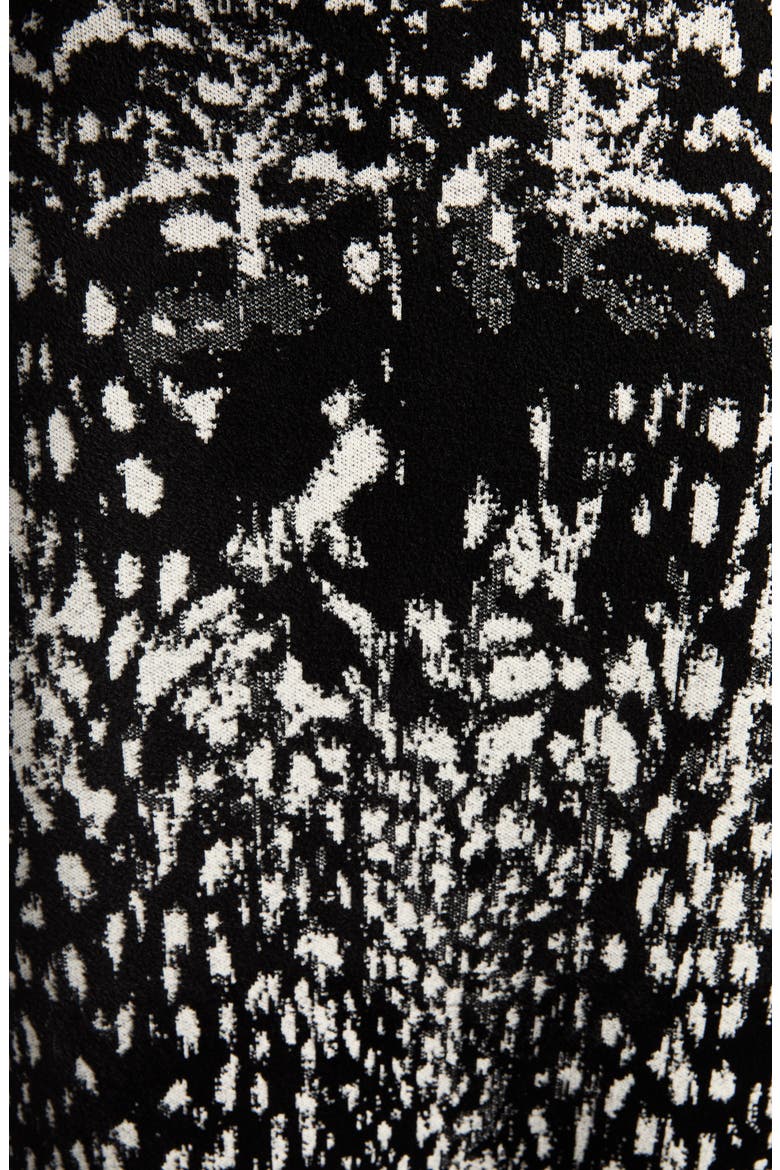 Lynx Jacquard Pencil Skirt, Alternate, color, BLACK/ WHITE/ GREEN
