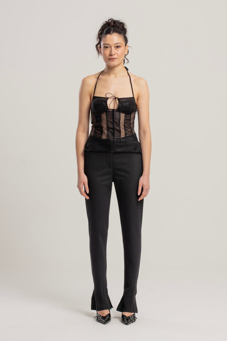 Zip Detail Skinny Women Flare Pant, Alternate, color, BLACK