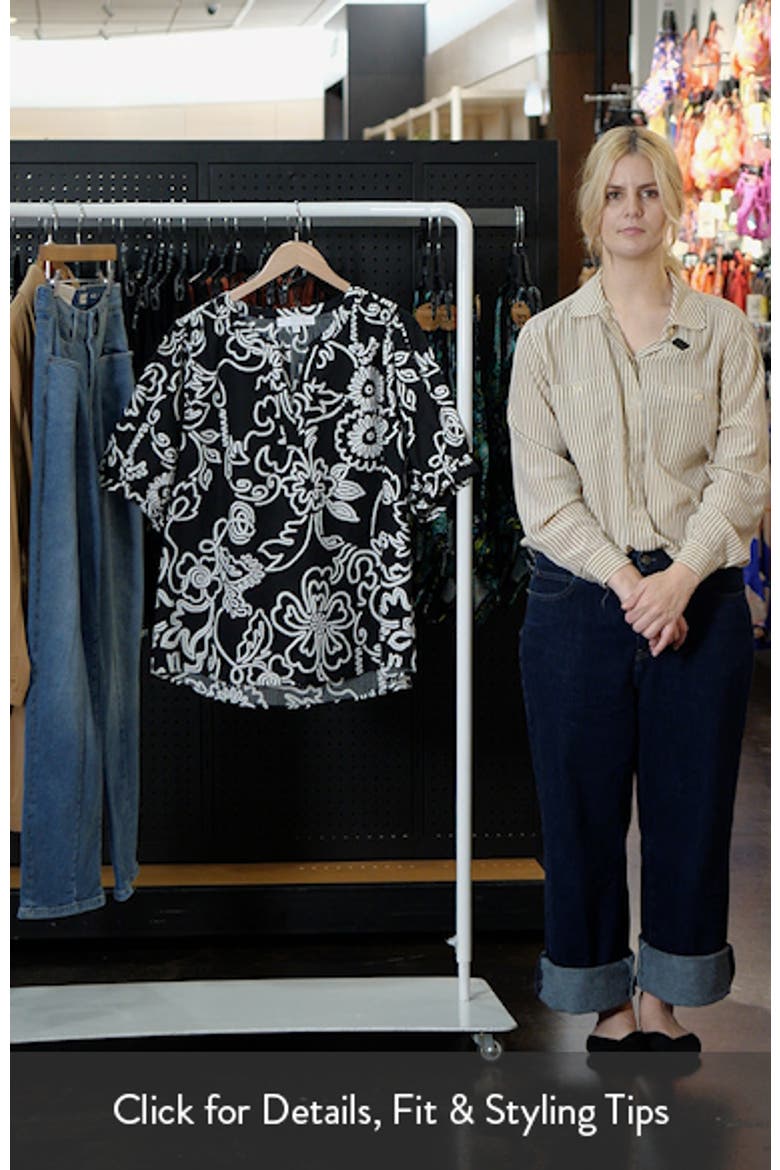 Haylie Floral Split Neck Cotton Top video