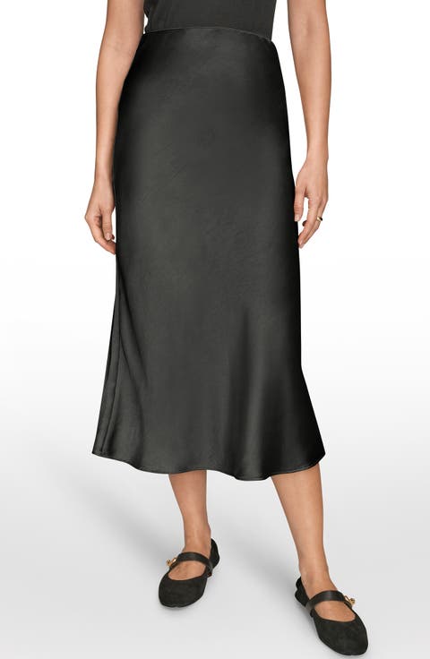 Satin Midi Skirt