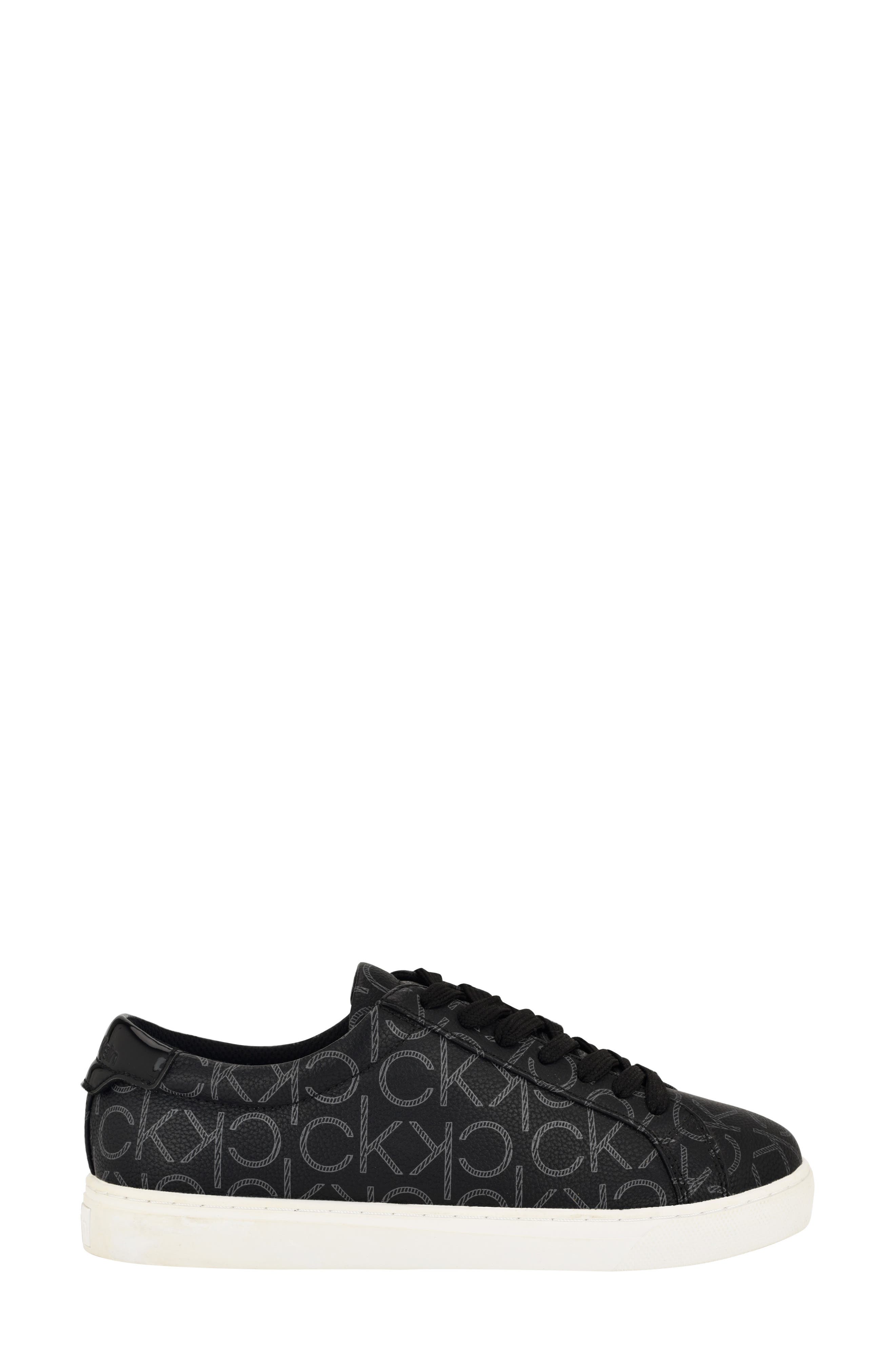 Calvin Klein Gules Logo Monogram Sneaker, Alternate, color, Black 002