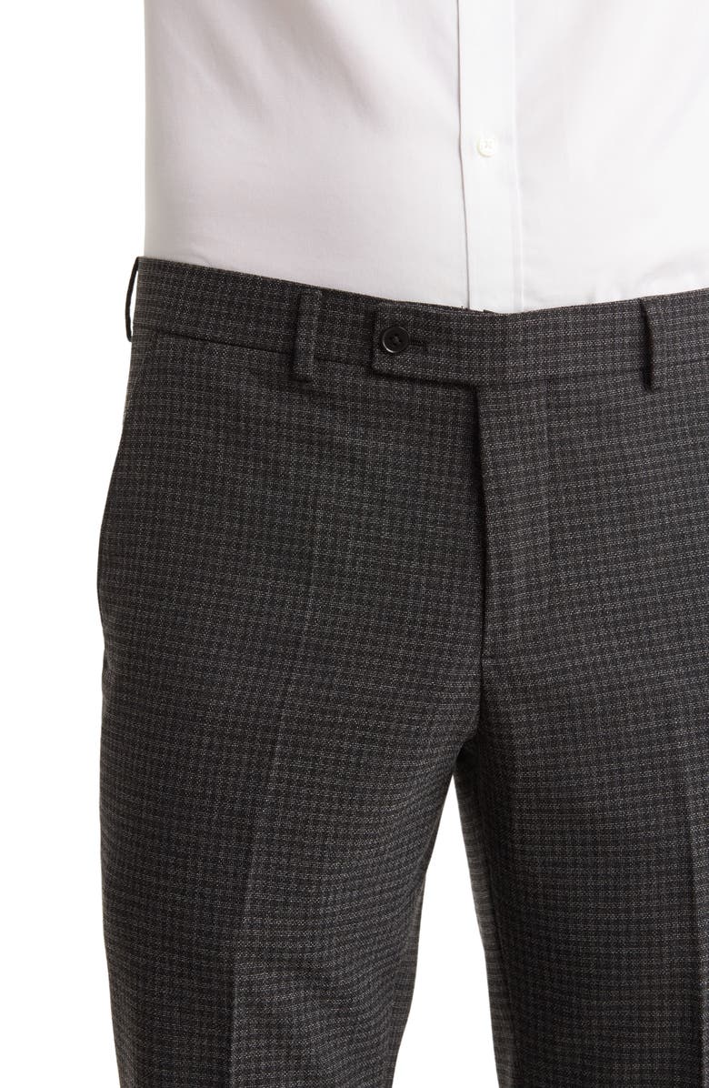 SAVILE ROW CO Gray Check Notch Lapel Two-Piece Suit Set, Alternate, color, Grey