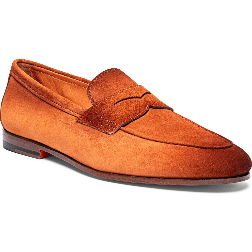 Santoni Carlos Penny Loafer in Orange  product