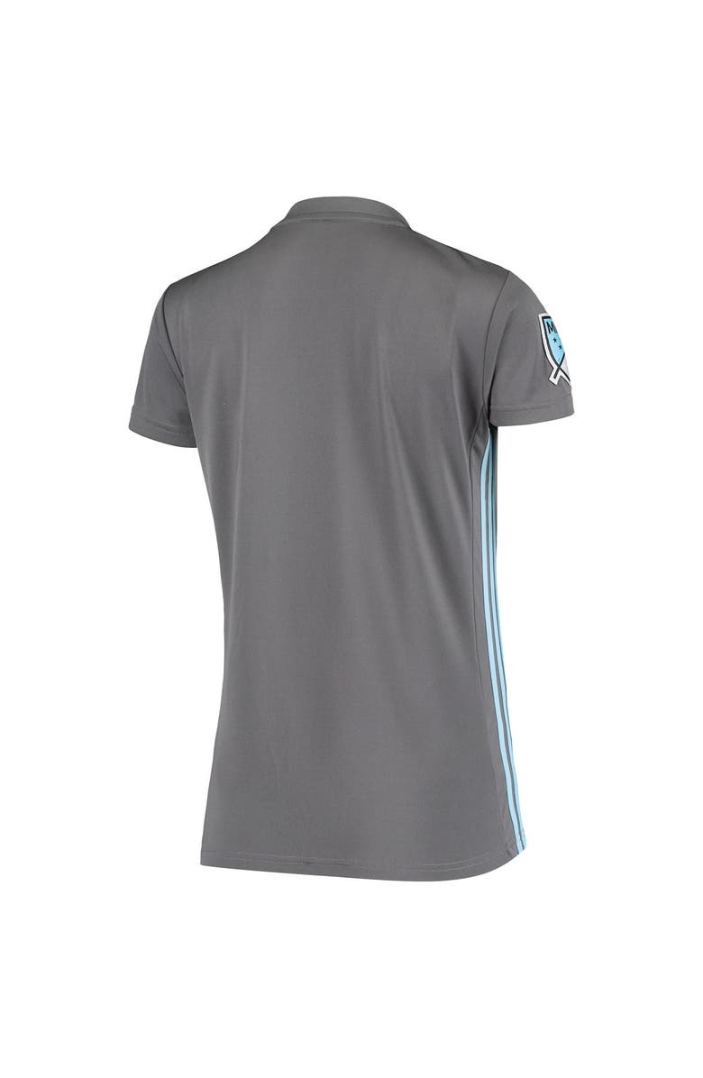 adidas Women's adidas Gray Minnesota United FC 2018/19 Replica Primary Jersey, Alternate, color,