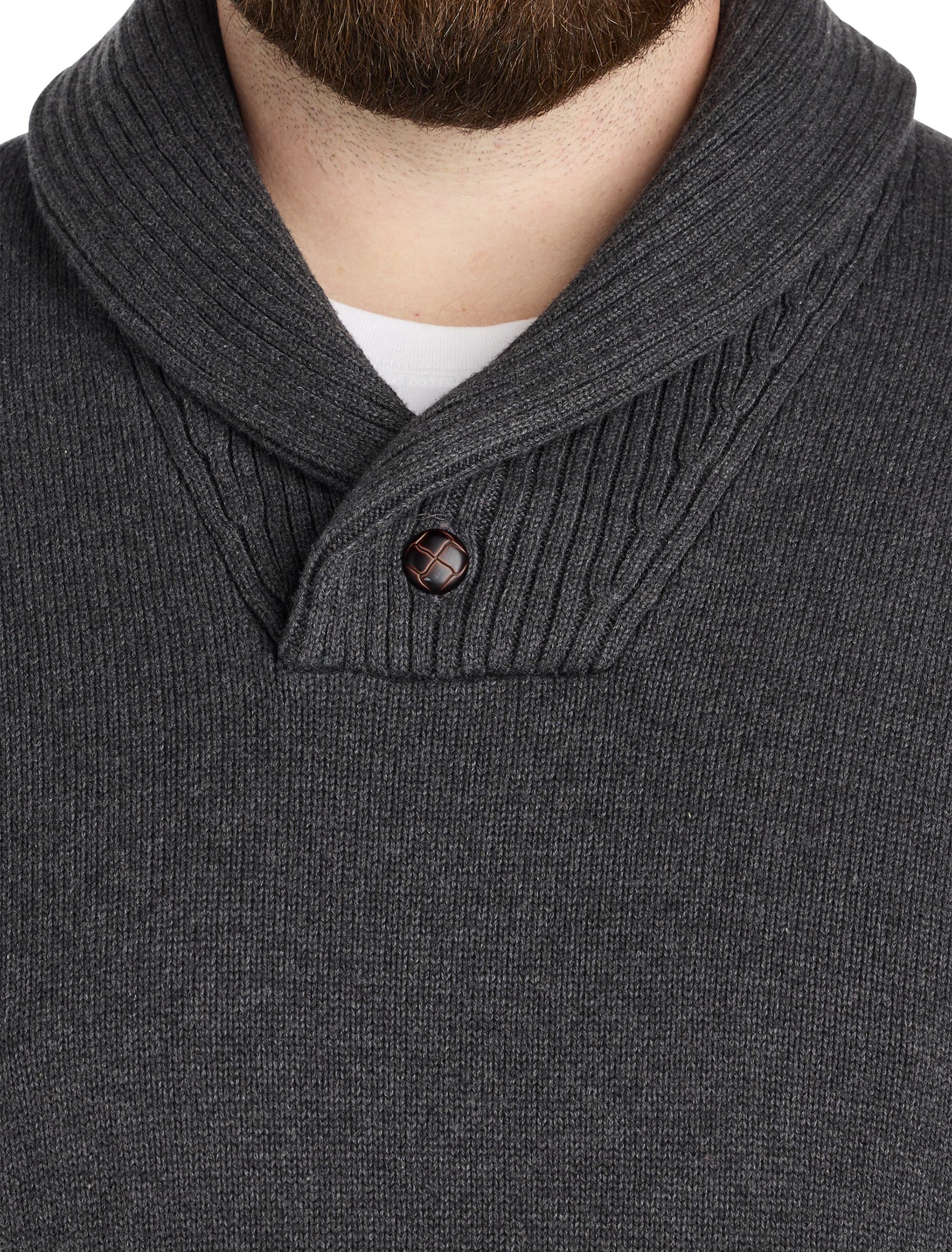 Big & Tall Shawl Collar Pullover - image 2