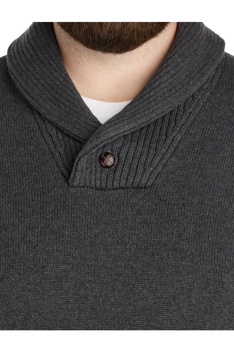 Big & Tall Shawl Collar Pullover, Alternate, color, GREY
